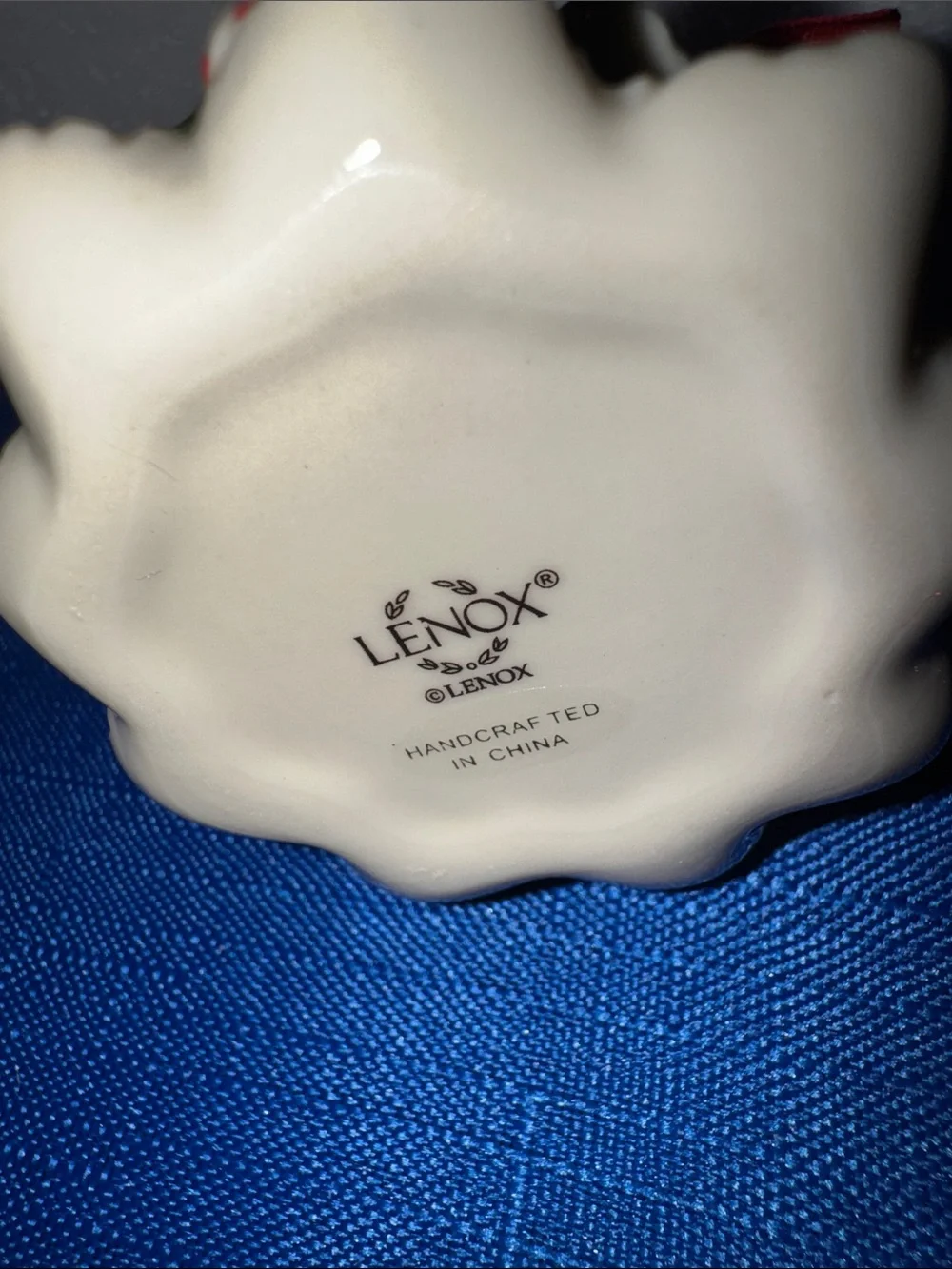 Lenox Holiday Ribbons Ornaments - Porcelain - Set of 2 - New in Box